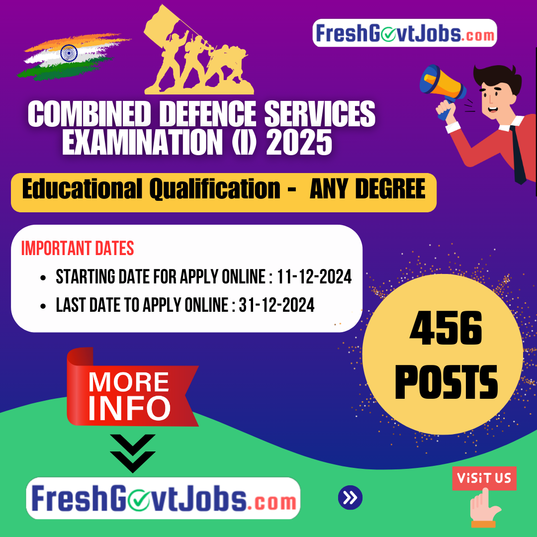 UPSC CDS Exam (I) 2025 – Apply Online for Defence Services