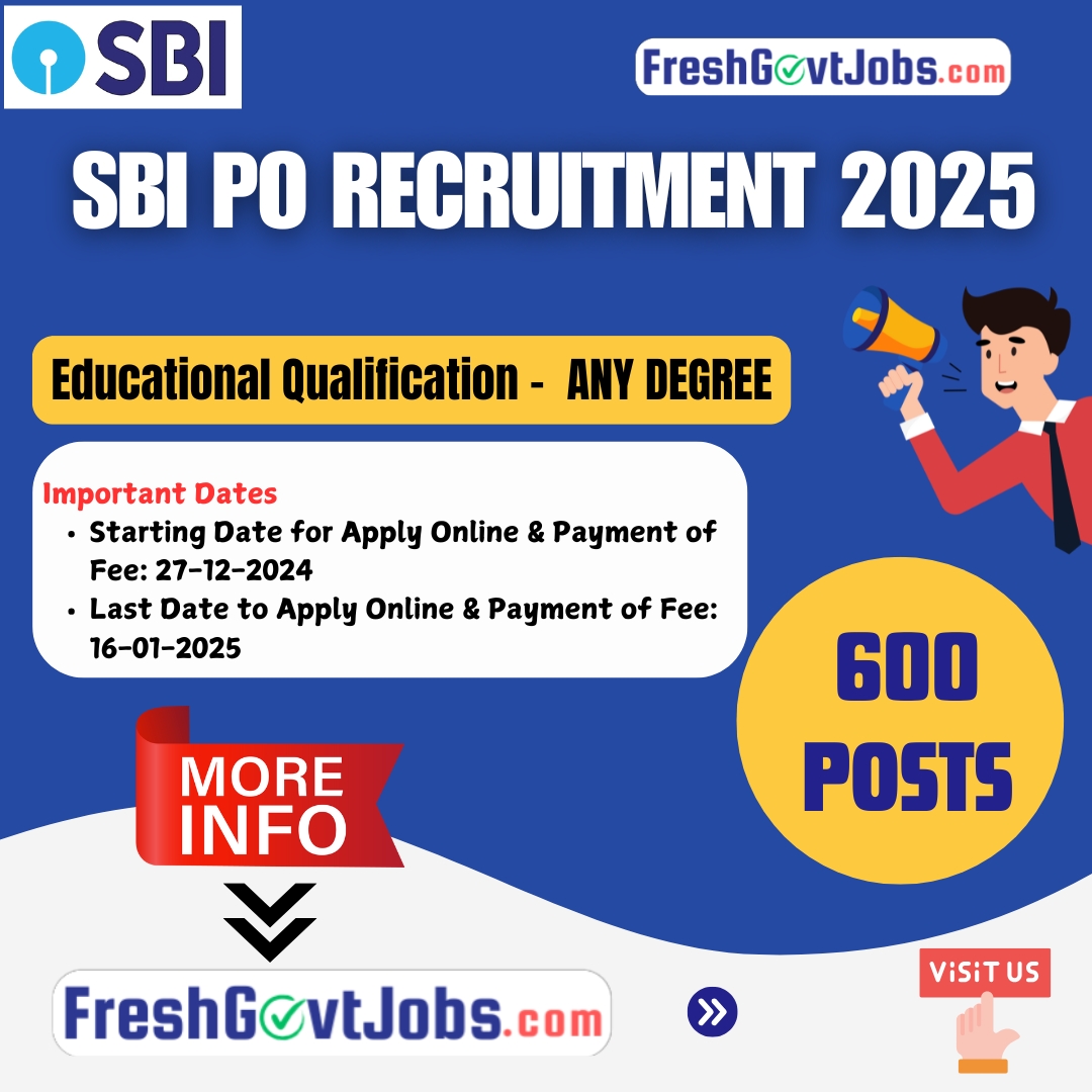 SBI PO 2025 Online Application – Apply for 600 Vacancies New